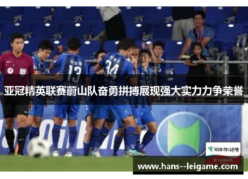 亚冠精英联赛蔚山队奋勇拼搏展现强大实力力争荣誉