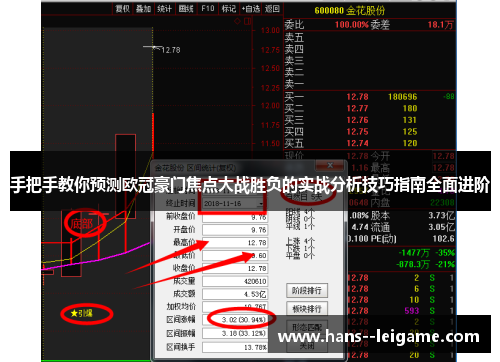手把手教你预测欧冠豪门焦点大战胜负的实战分析技巧指南全面进阶